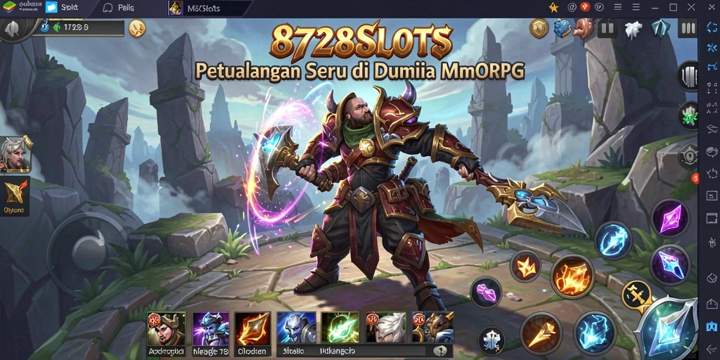 Tampilan gameplay menarik dari 8728SLOTS di dunia MMORPG.