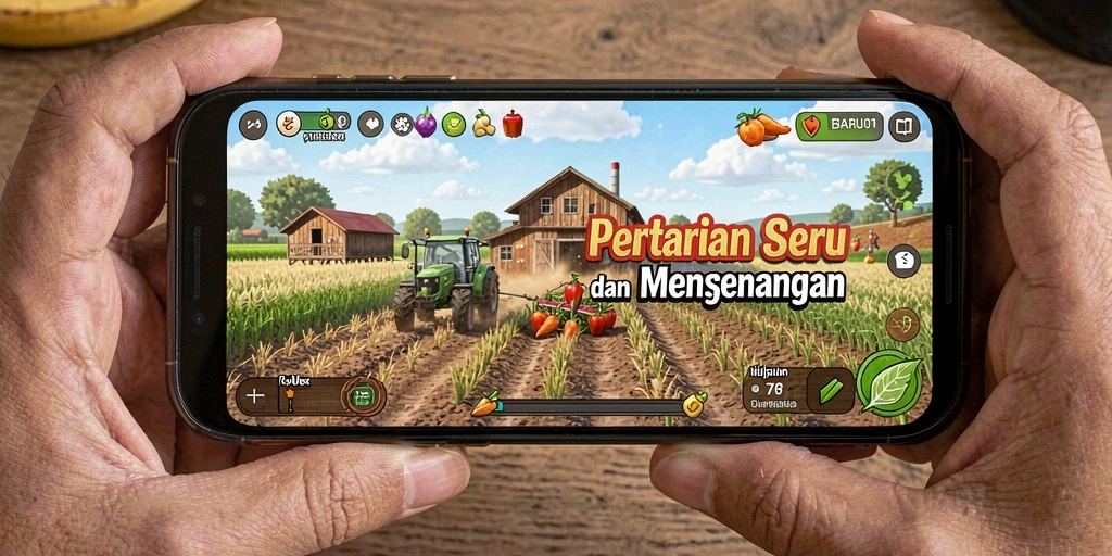 Tampilan gameplay seru saat bertani di BARU01.