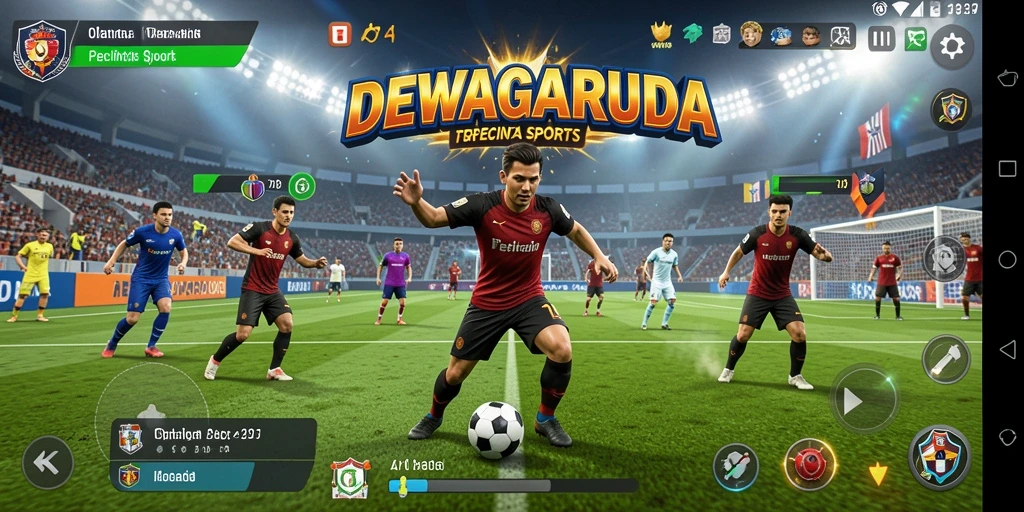 Screenshot DEWAGARUDA menampilkan aksi seru dalam pertandingan olahraga