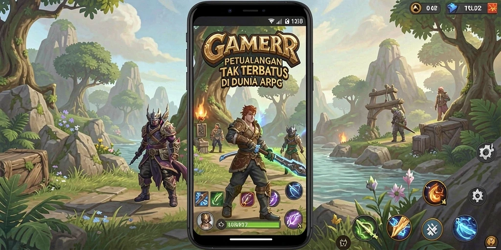 Screenshot menunjukkan gameplay ARPG yang seru dan menegangkan.