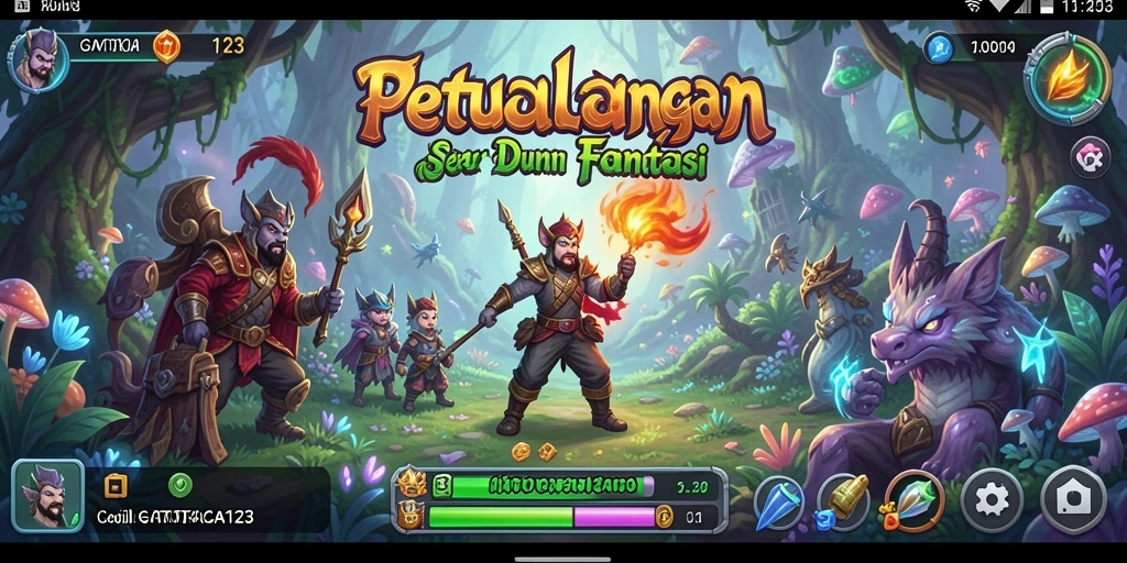 Screenshot gameplay GATOTKACA123 menampilkan aksi mendebarkan dan tantangan seru.