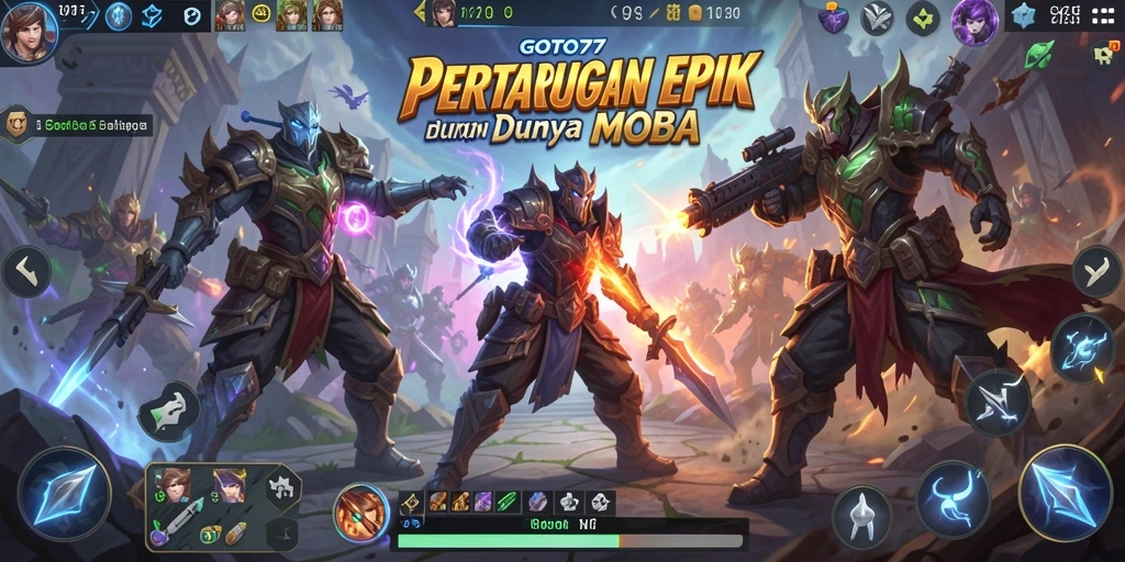 Tampilan gameplay seru di GOTO77 dengan tim siap bertarung.