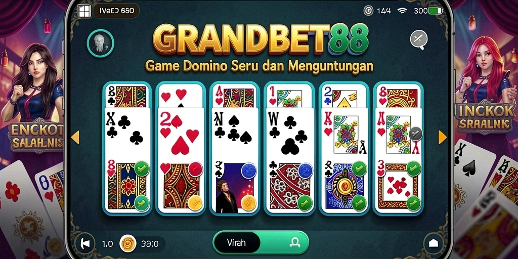 Tampilan gameplay Domino yang menarik dan seru di GRANDBET88.