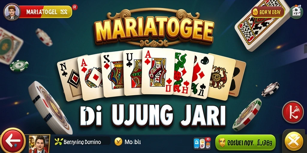Screenshot gameplay MARIATOGEL menampilkan keseruan permainan Domino.