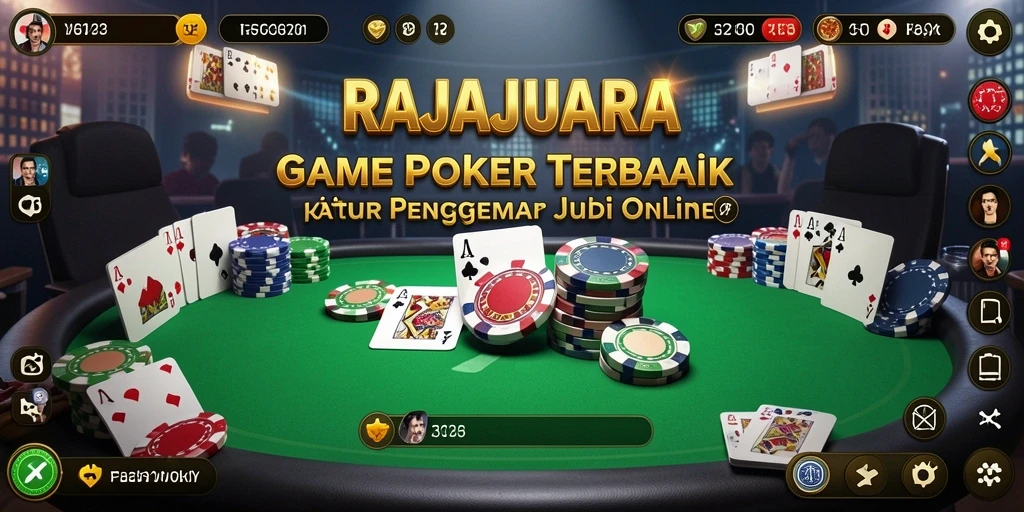 Screenshot gameplay RAJAJUARA menampilkan aksi seru bermain Poker.