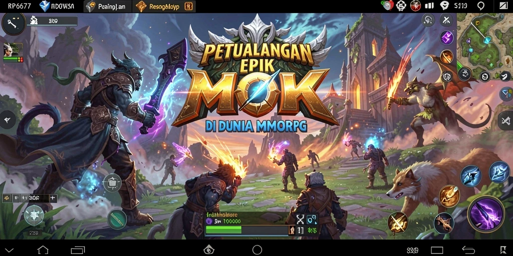 Tampilan gameplay yang menarik di dunia MMORPG RP6677.