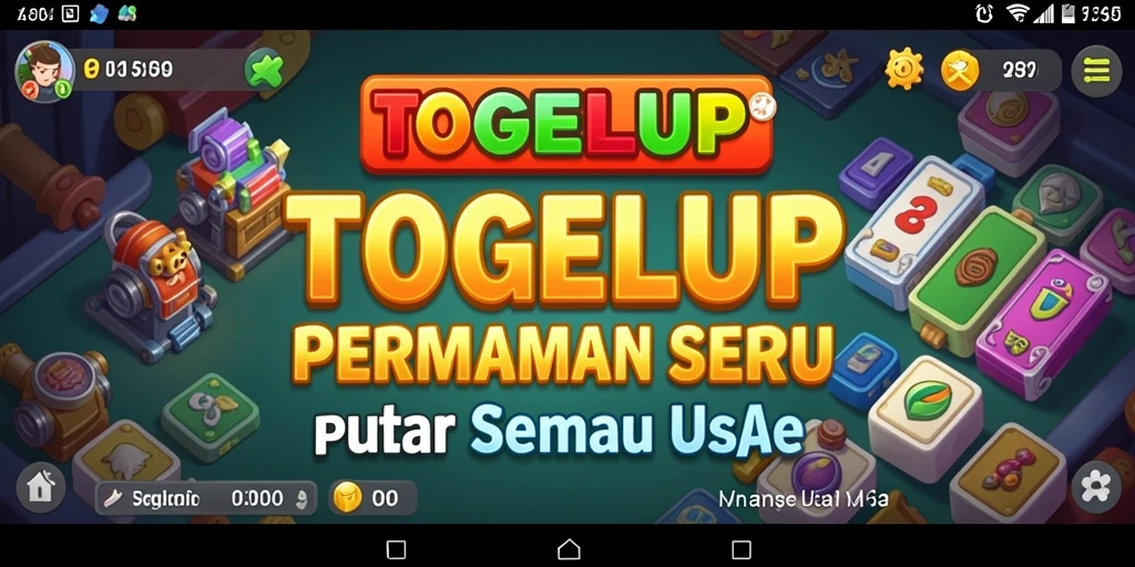Tampilan gameplay seru TOGELUP dengan tantangan puzzle menarik.