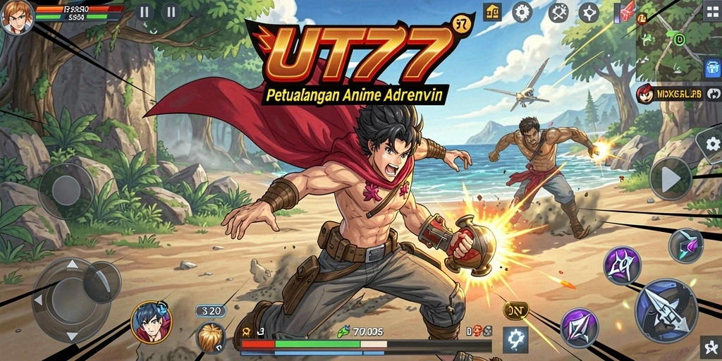 Tampilan seru dari karakter dan pertarungan di UT77.