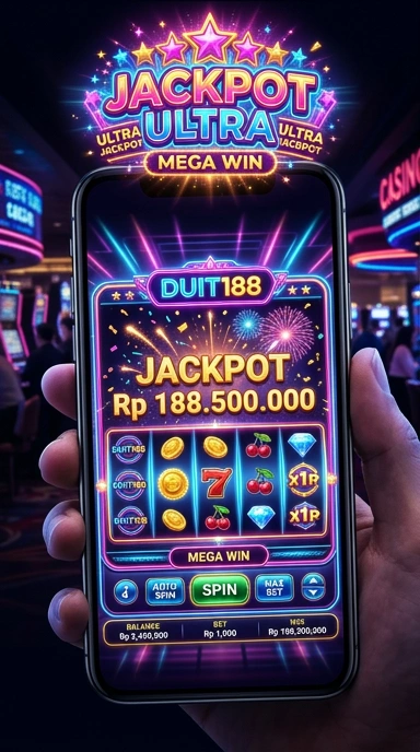 Tampilan antarmuka utama aplikasi duit188.